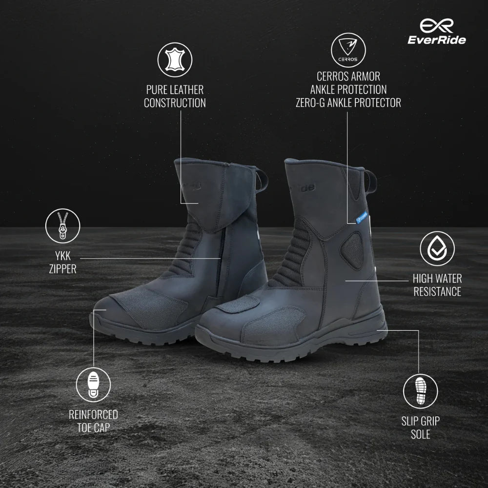 EverRide Hexatour Touring Motorcycle Boots | Cerros Protection