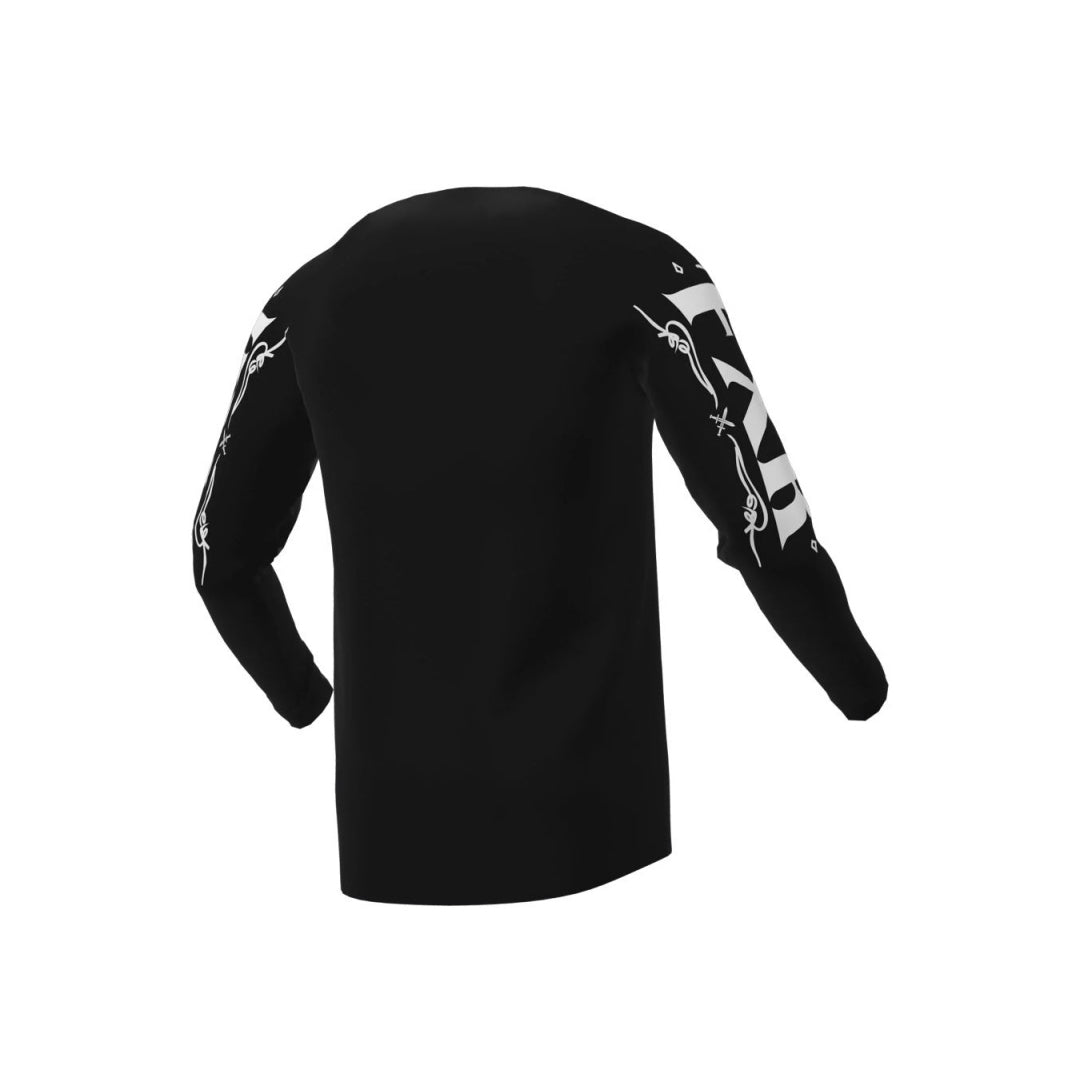 FXR Clutch MX Jersey 23 – Black/White | Lightweight, Fade-Free