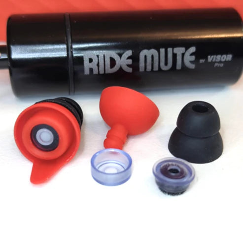 RideMute Level 2 Motorcycle Earplugs by VisorPro 24dB Noise Filter