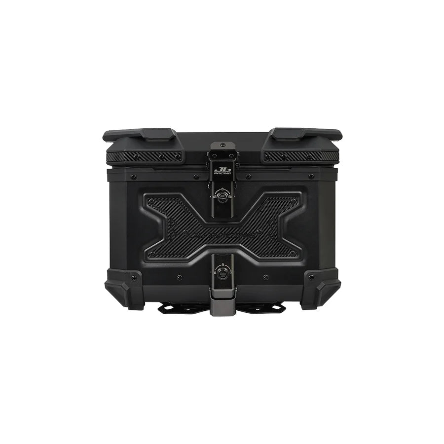 JB Racing ROBO X 45L Carbon Black Aluminium Premium Top Case with Backrest Pad
