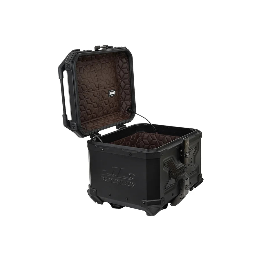 JB Racing ROBO X 45L Carbon Black Aluminium Premium Top Case with Backrest Pad