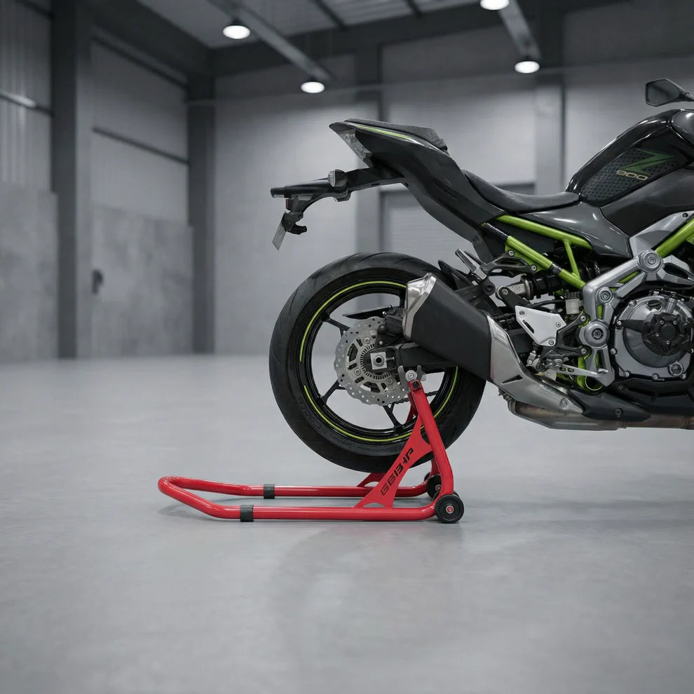 66Bhp Motorcycle Universal Paddock Stand – Spool Type + Swing Arm (2-in-1)