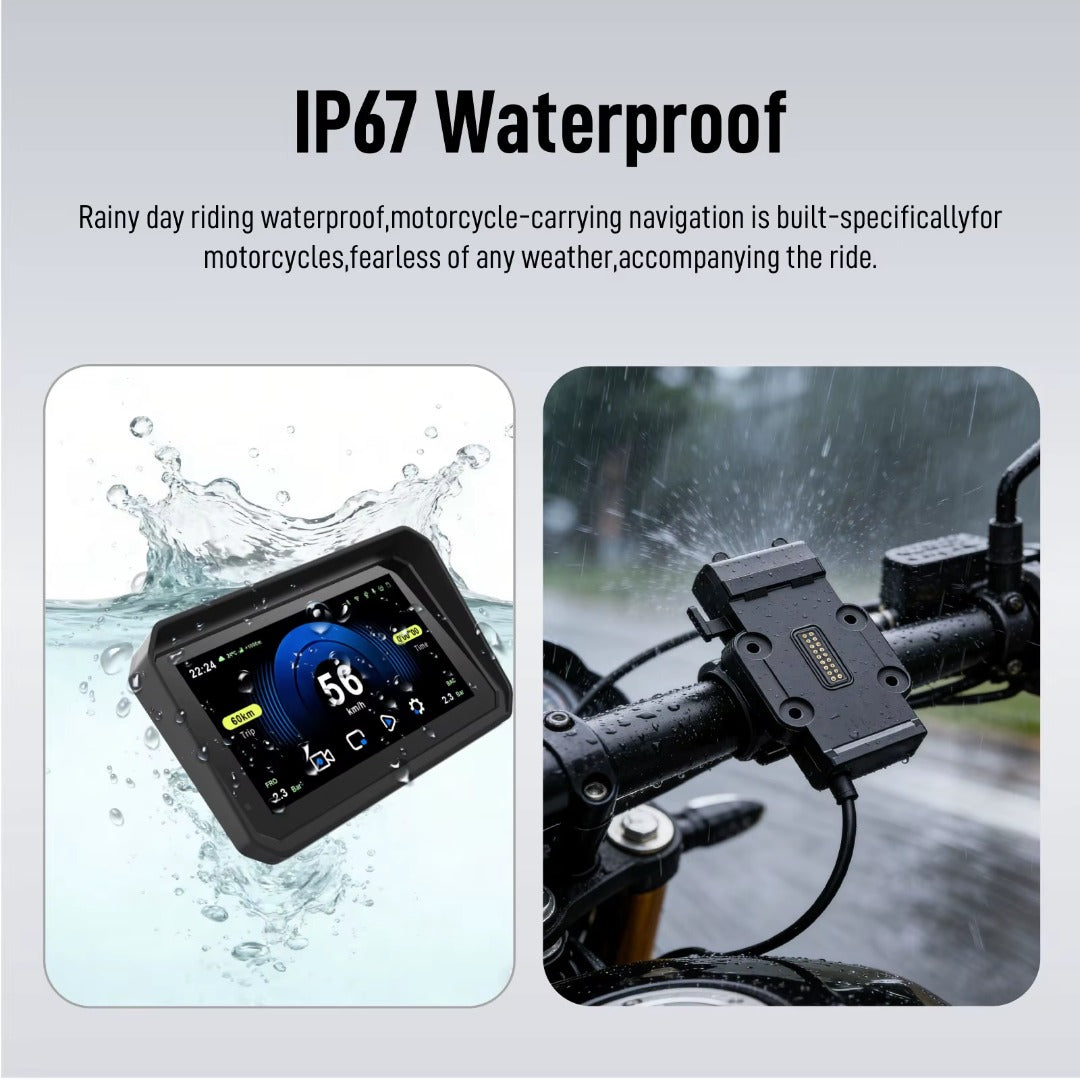 LBC Moto M3 Elite Pro 6.25" Motorcycle Smart Display with Dual 2.5K Dashcam & TPMS