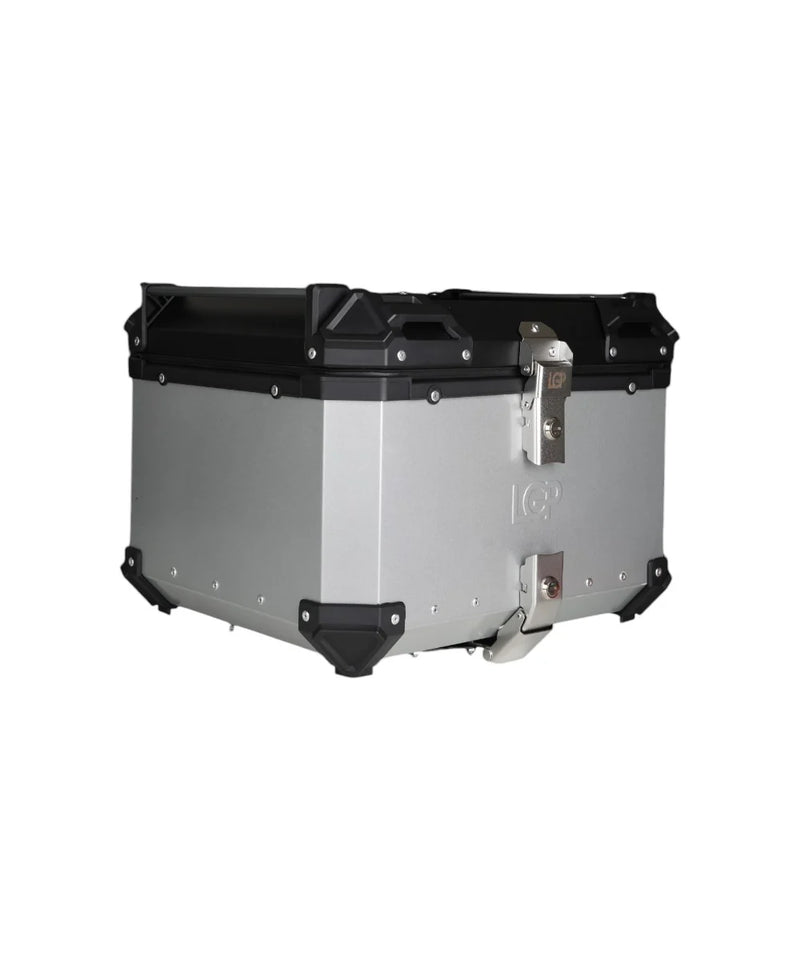 LGP Plain Type Universal Silver 45L Aluminum Top Box – Heavy-Duty Motorcycle Luggage