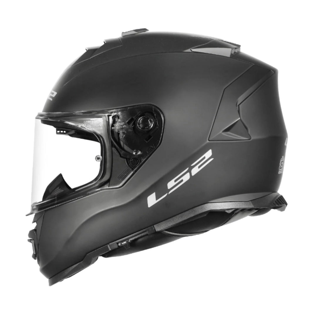 LS2 FF800 Storm II Solid Matte Black Helmet | ECE 22.06 & ISI Certified Touring Helmet
