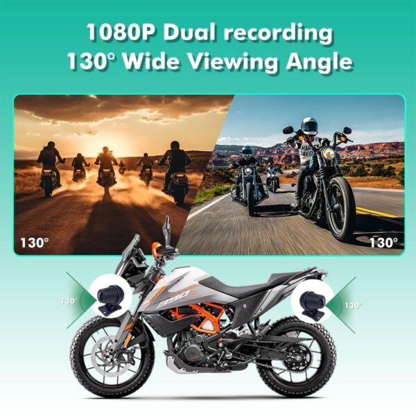 Simtac Motorcycle GPS CarPlay & Android Auto System – M4DT with TPMS & Dual HD Cameras