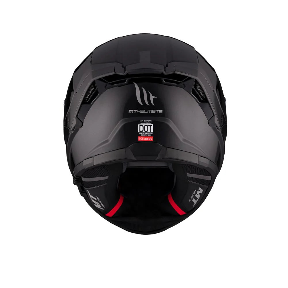 MT Thunder 4 SV A1 Solid Gloss Helmet | ECE 22.06, DOT & ISI Certified