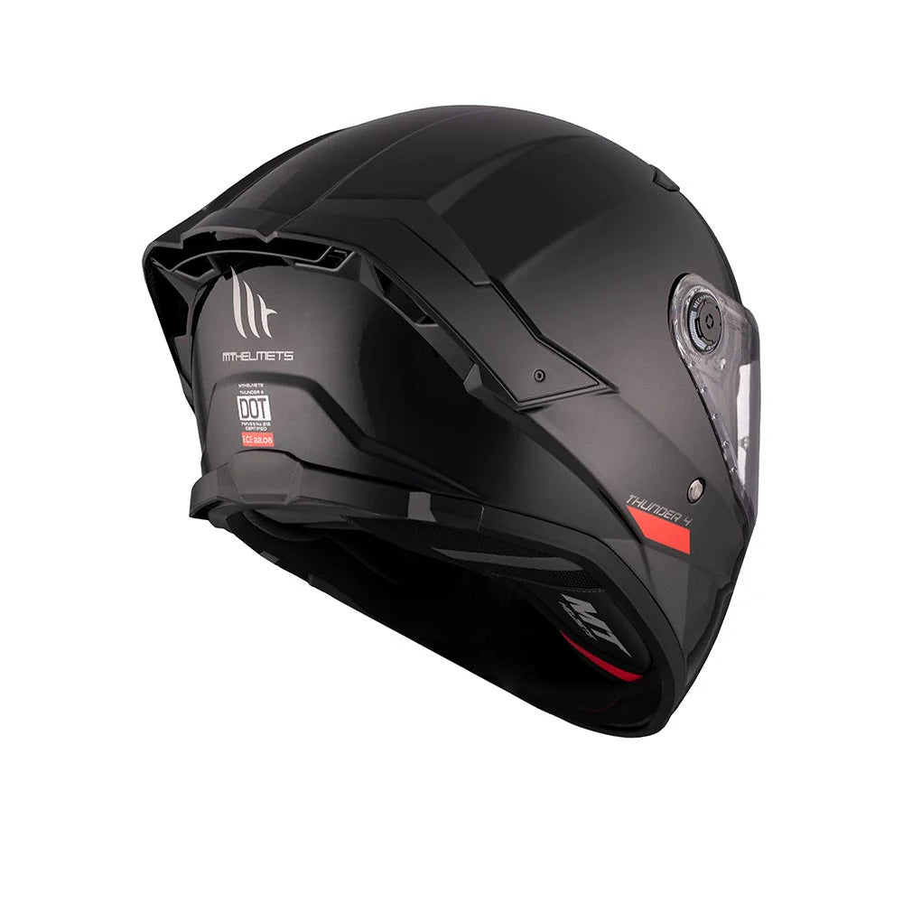 MT Thunder 4 SV A1 Solid Gloss Helmet | ECE 22.06, DOT & ISI Certified
