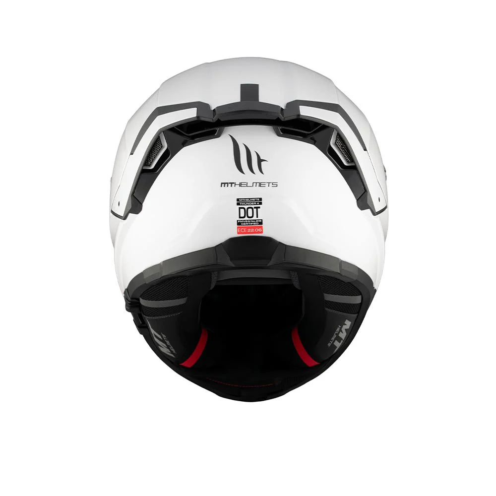MT Thunder 4 SV A0 Solid Gloss PEARL WHITE Motorcycle Riding Helmet