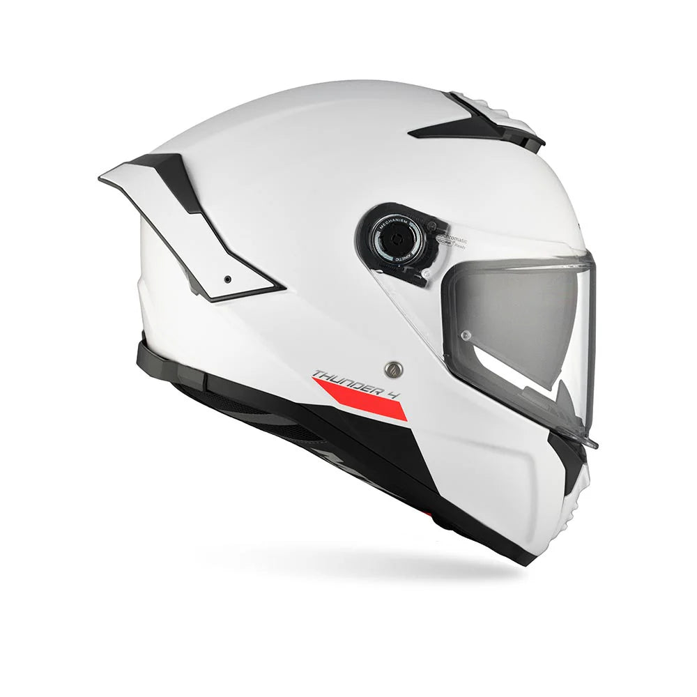 MT Thunder 4 SV A0 Solid Gloss PEARL WHITE Motorcycle Riding Helmet
