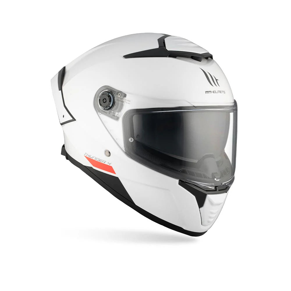 MT Thunder 4 SV A0 Solid Gloss PEARL WHITE Motorcycle Riding Helmet