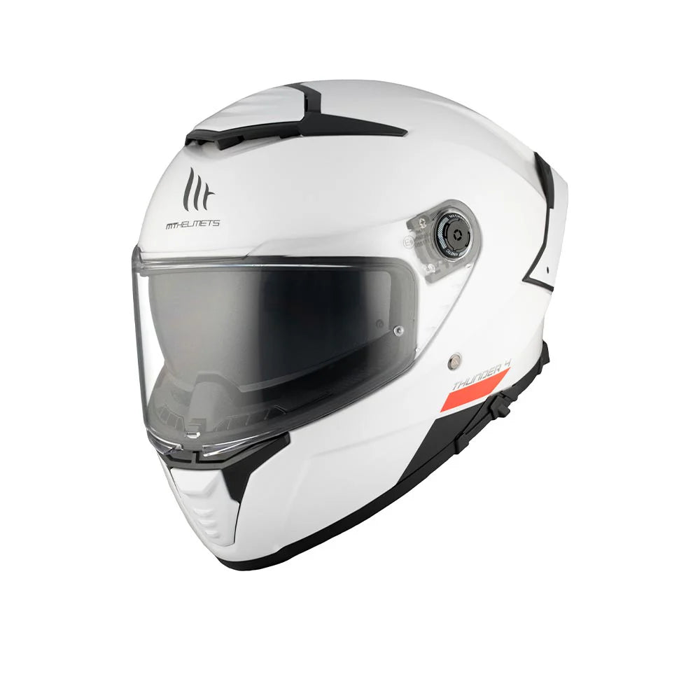 MT Thunder 4 SV A0 Solid Gloss PEARL WHITE Motorcycle Riding Helmet