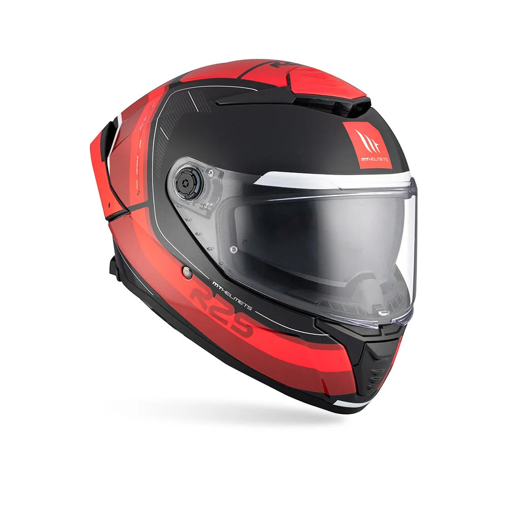 MT Thunder 4 SV R25 B35 Gloss Red Black Motorcycle Riding Helmet