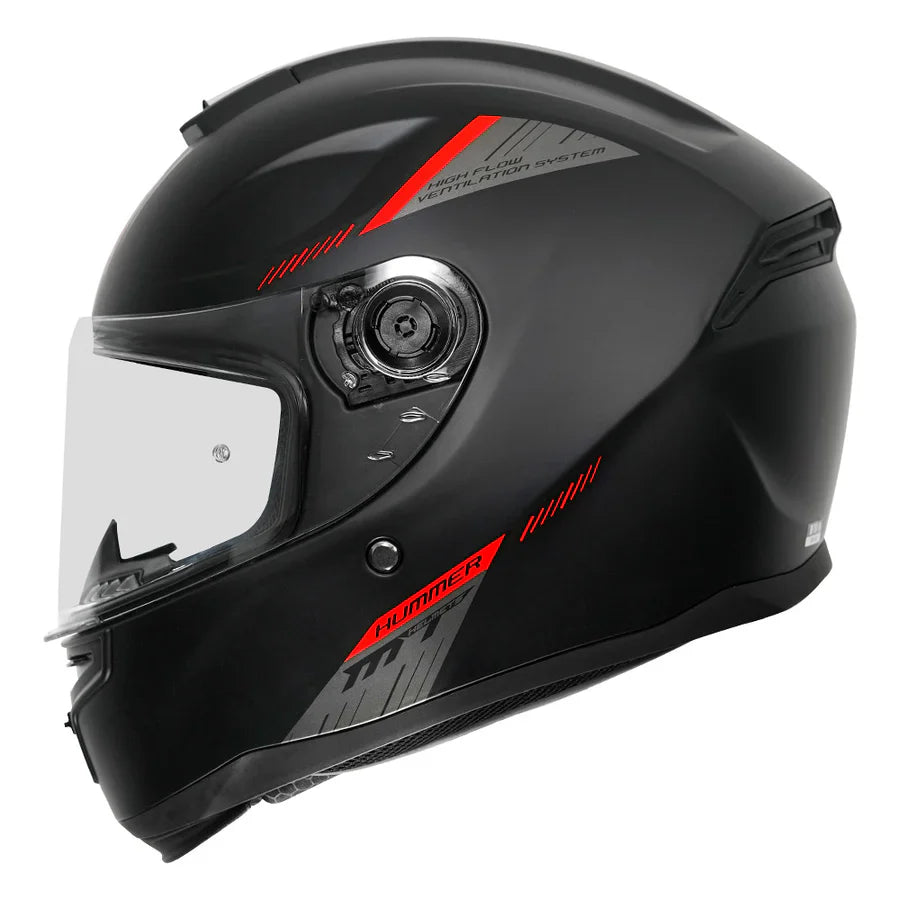 MT Hummer Solid Gloss Black A1 Helmet
