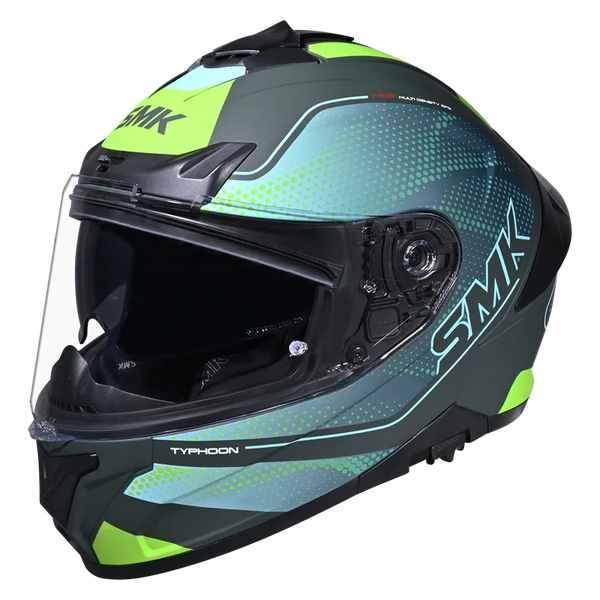 SMK Typhoon Mystic Helmet – Full Face Helmet for Sports Touring | Dual Visor & Pinlock® 70 Ready