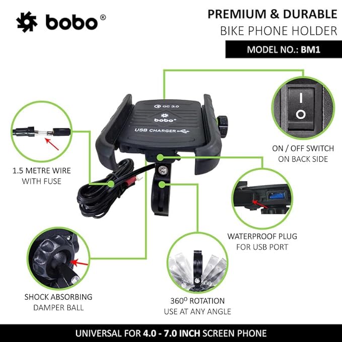 Mobile Holder with charger-BOBO BM 1