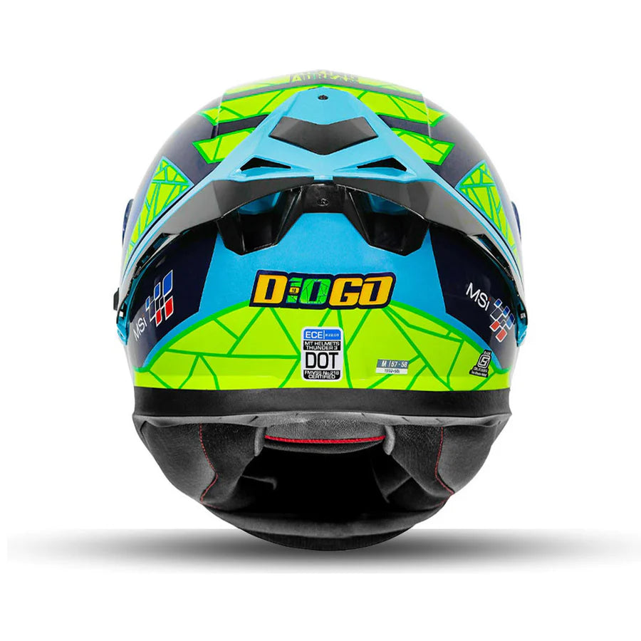MT Thunder 3 Sv (Spoiler) Diogo Moreira A7 Gloss Full Face Helmet.
