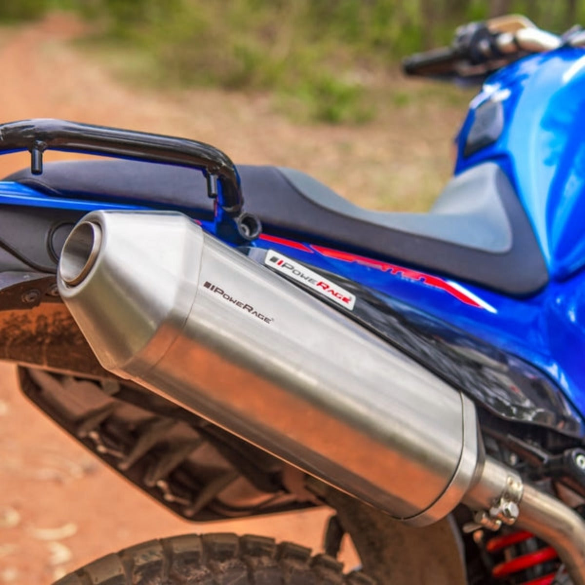 Powerage Performance Slip-On Exhaust for Hero Xpulse 210 | Brushed Stainless Steel Finish