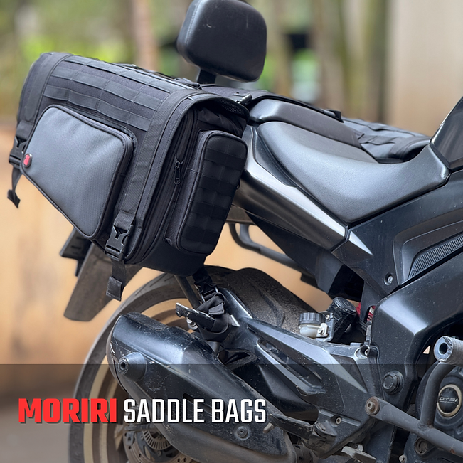 RiderZone Moriri Waterproof Motorcycle Saddlebags 40L (+10L)