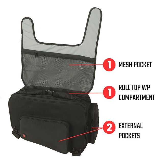 RiderZone Moriri Waterproof Motorcycle Saddlebags 40L (+10L)