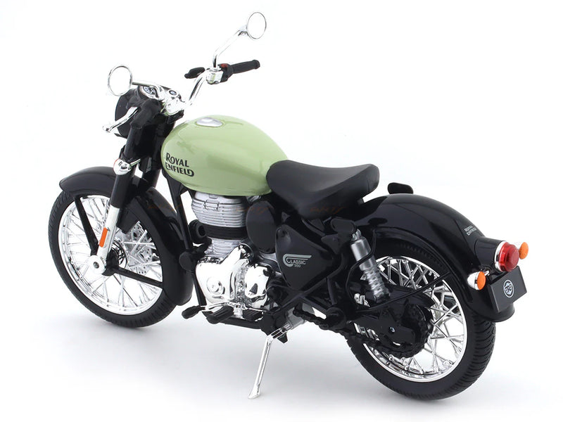 Maisto Royal Enfield Classic 350 Redditch Green Scale Model