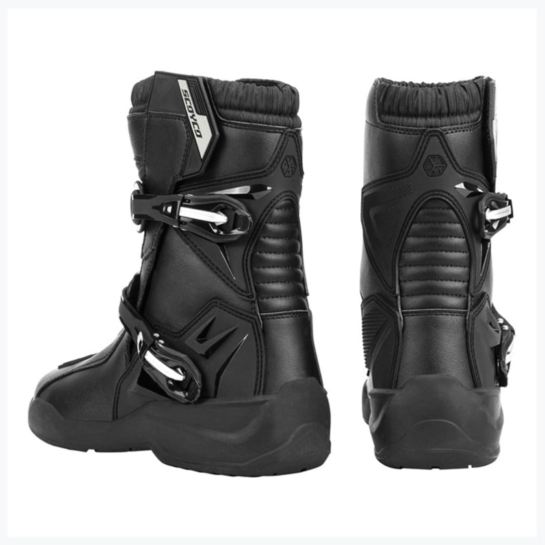 SCOYCO MT038WP Motorcycle Riding Boots – Black | Waterproof Touring & Adventure Boots