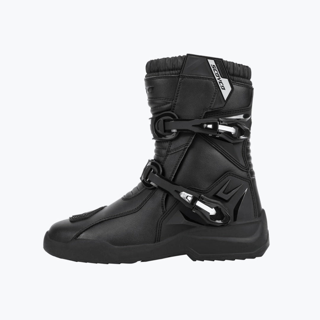 SCOYCO MT038WP Motorcycle Riding Boots – Black | Waterproof Touring & Adventure Boots