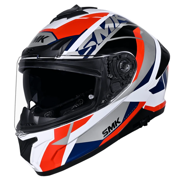SMK Typhoon Style Helmet – Full Face Helmet with Pinlock® 70 Ready Visor & Dual Visor System