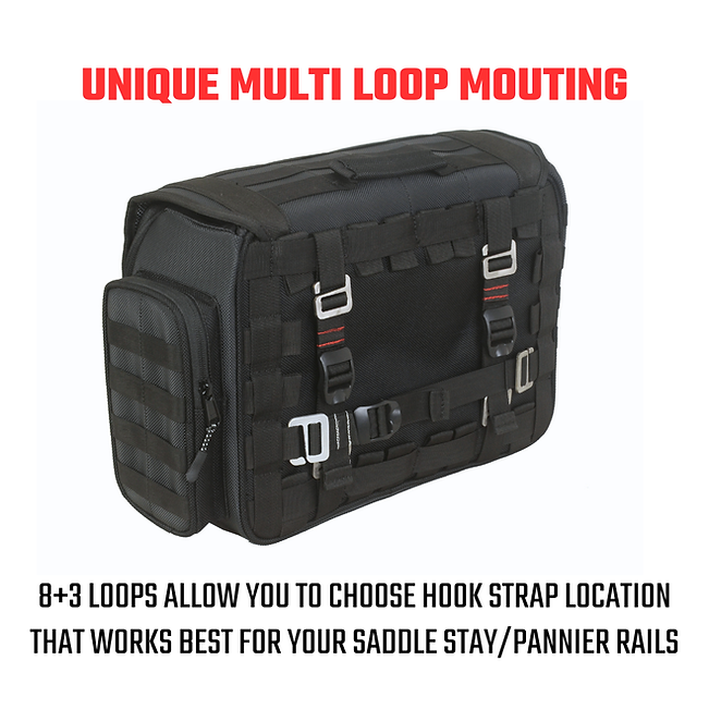 RiderZone Pangong Waterproof Motorcycle Pannier Bags (40L Expandable)