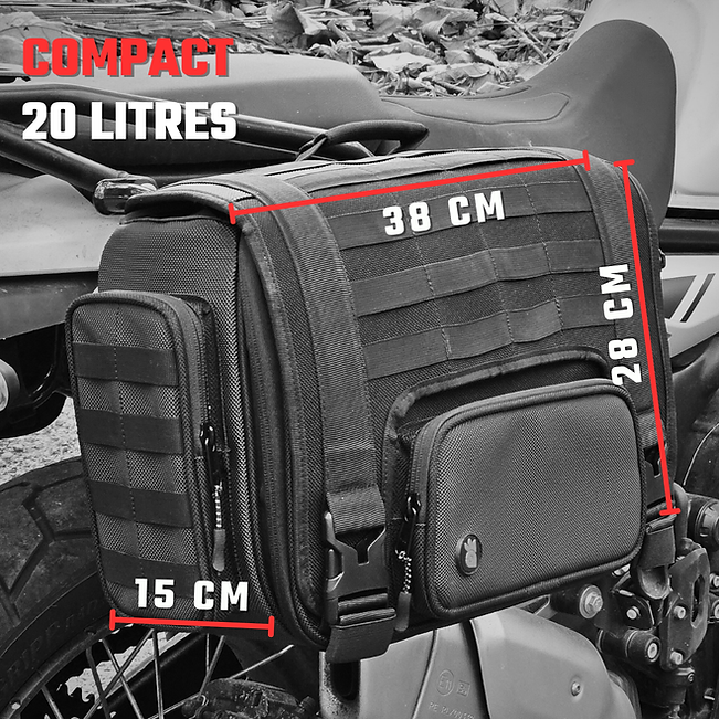 RiderZone Pangong Waterproof Motorcycle Pannier Bags (40L Expandable)