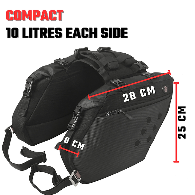 RiderZone Karzok Waterproof Motorcycle Saddlebags