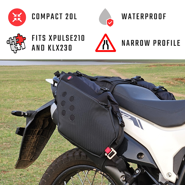 RiderZone Karzok Waterproof Motorcycle Saddlebags