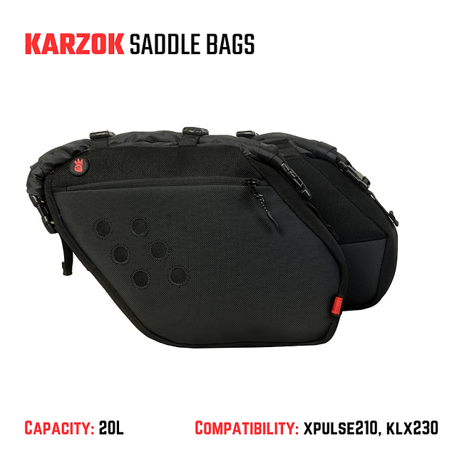 RiderZone Karzok Waterproof Motorcycle Saddlebags