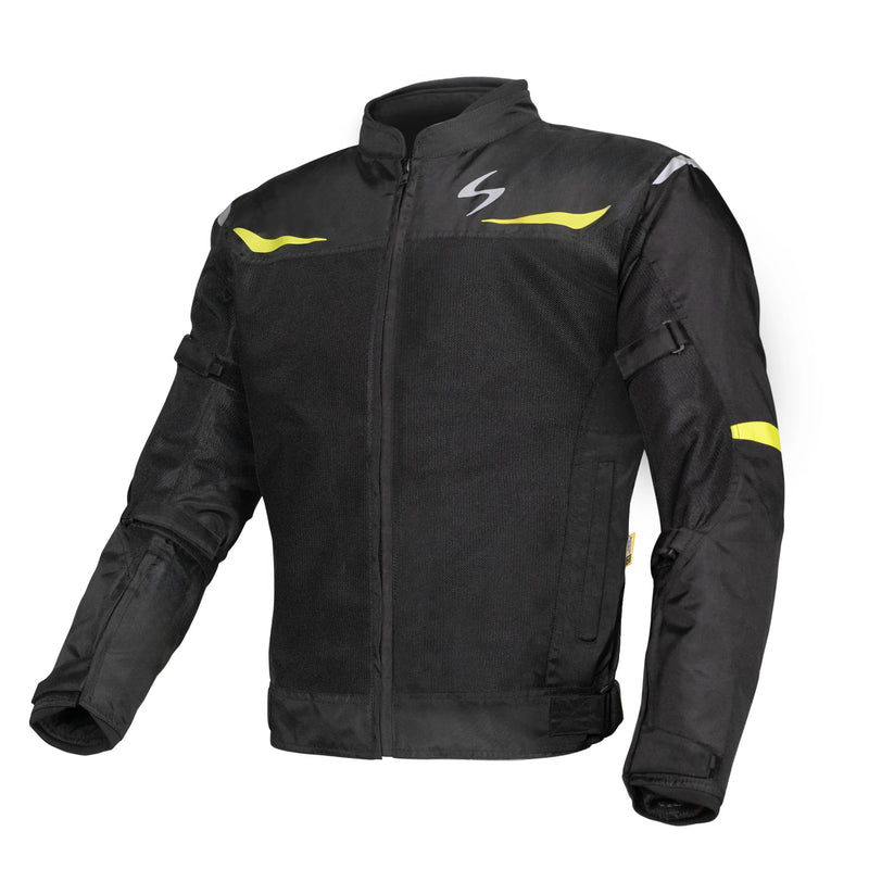 Scala Blaze Riding Jacket - Black and Neon