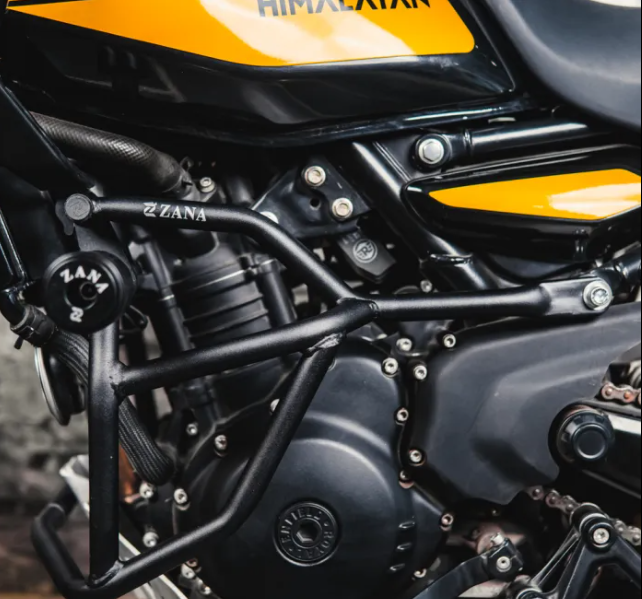 ZANA Crash Guard for Himalayan 450 (with Slider, Black Texture, Mild Steel)