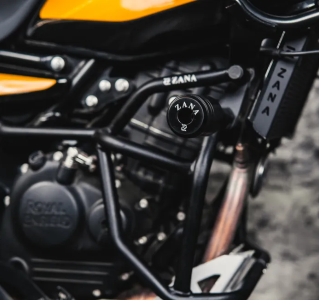 ZANA Crash Guard for Himalayan 450 (with Slider, Black Texture, Mild Steel)