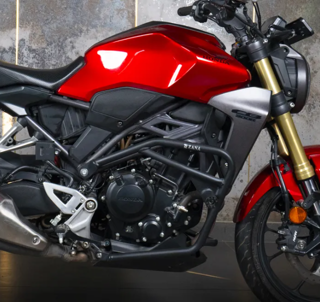 ZANA Crash Guard for Honda CB300R W/S BS6 (2022–2024) – With Sliders, Mild Steel