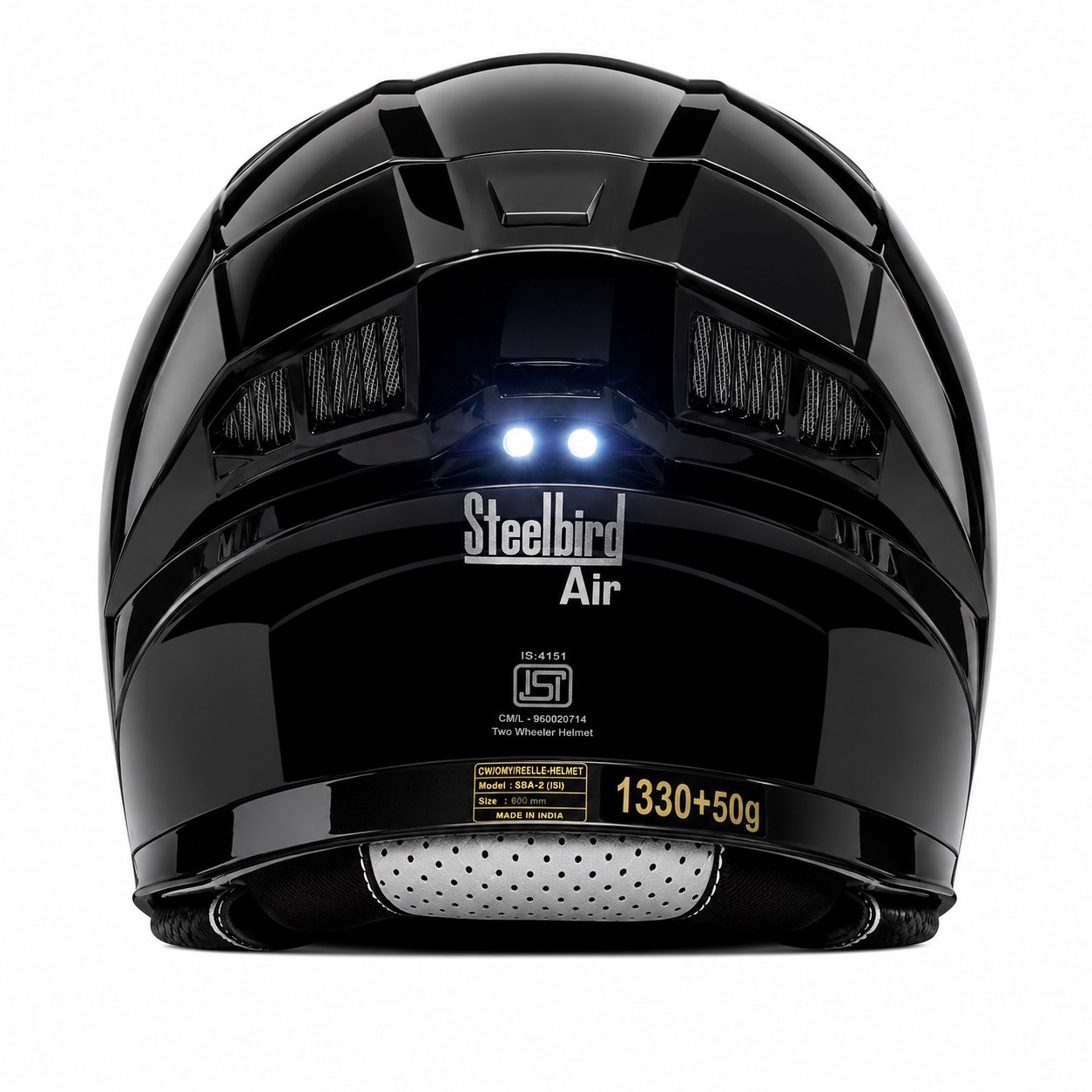 Steelbird SBA-20 Bluetooth Flip-Up Motorcycle Helmet with Bluetooth 5.2 – Glossy Black