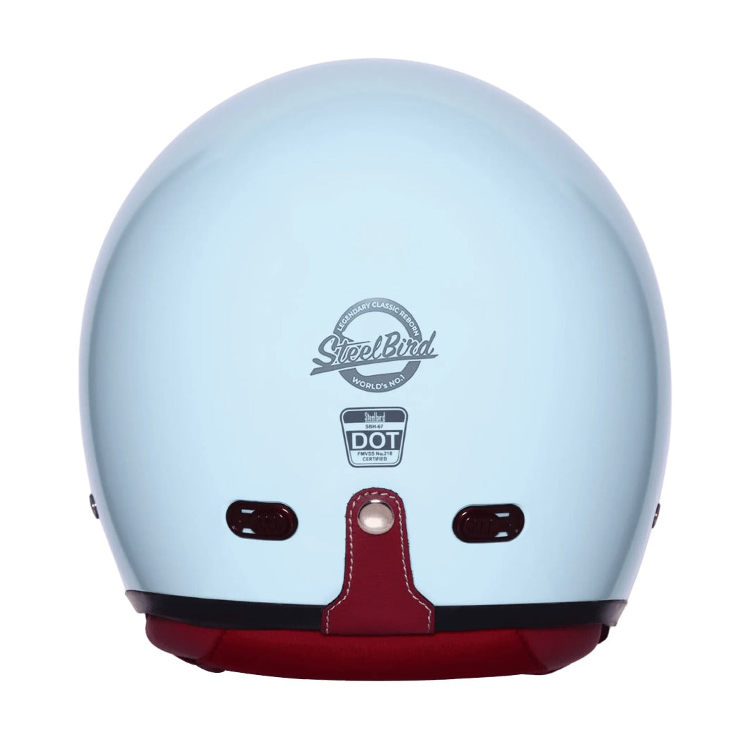 Steelbird SBH 67 Vintage Mist Green Half Face Helmet