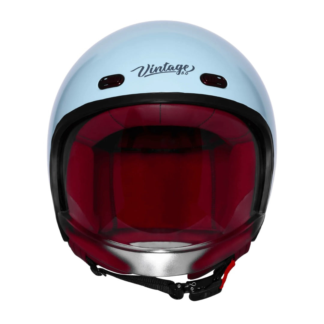 Steelbird SBH 67 Vintage Mist Green Half Face Helmet