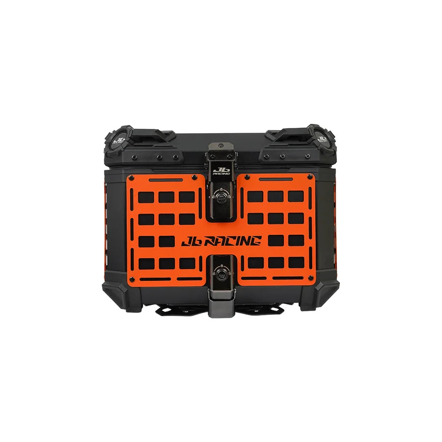 JB RACING Top Case 55L FENCE V1.0 PREMIUM BLACK WITH BACKREST PAD