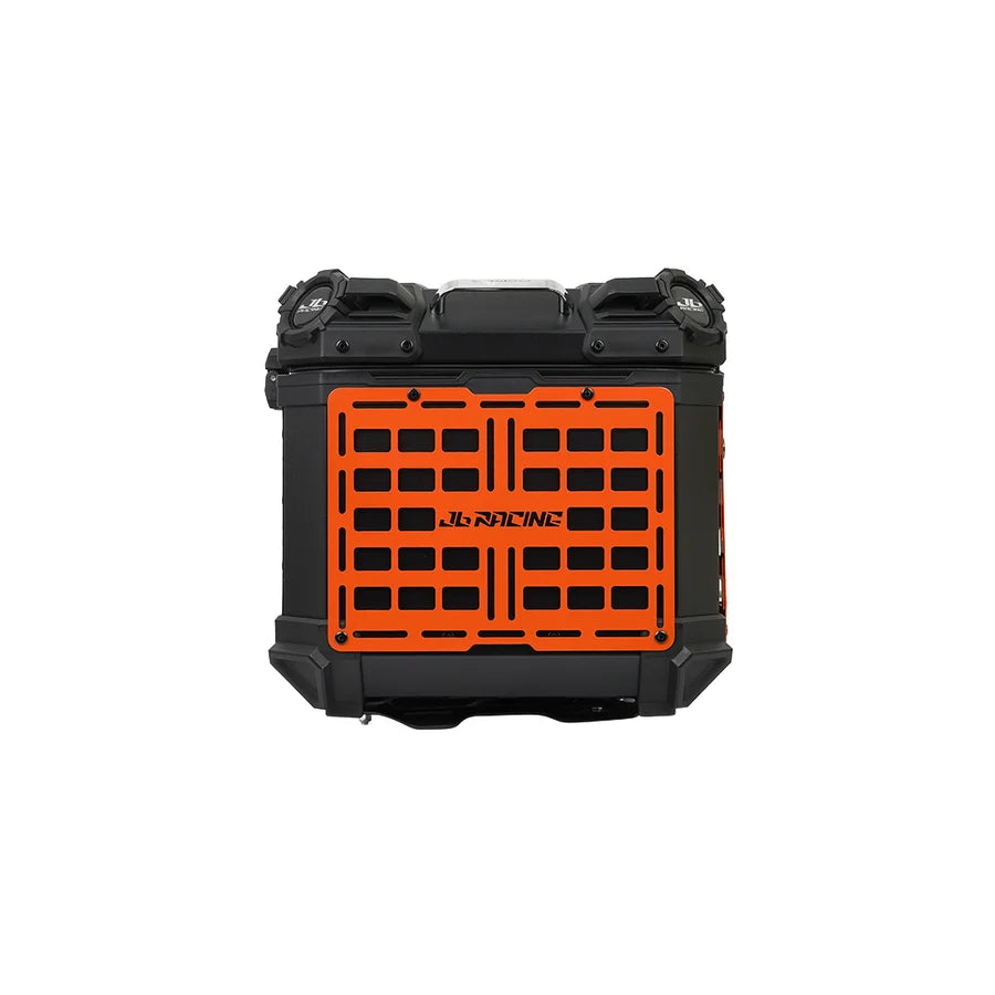 JB RACING Top Case 55L FENCE V1.0 PREMIUM BLACK WITH BACKREST PAD