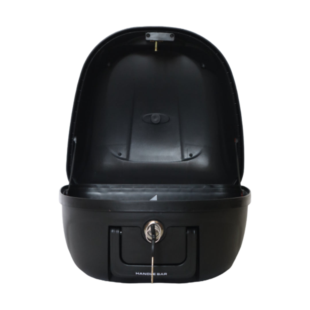MOTOCARE FIBER TOP BOX [ E-35 ]- 29 LITERS WITH BACKREST