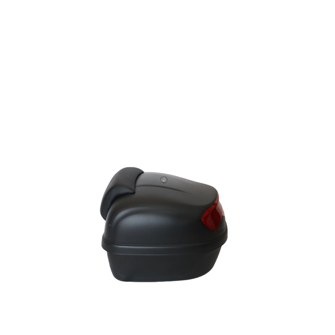 MOTOCARE FIBER TOP BOX [ E-35 ]- 29 LITERS WITH BACKREST