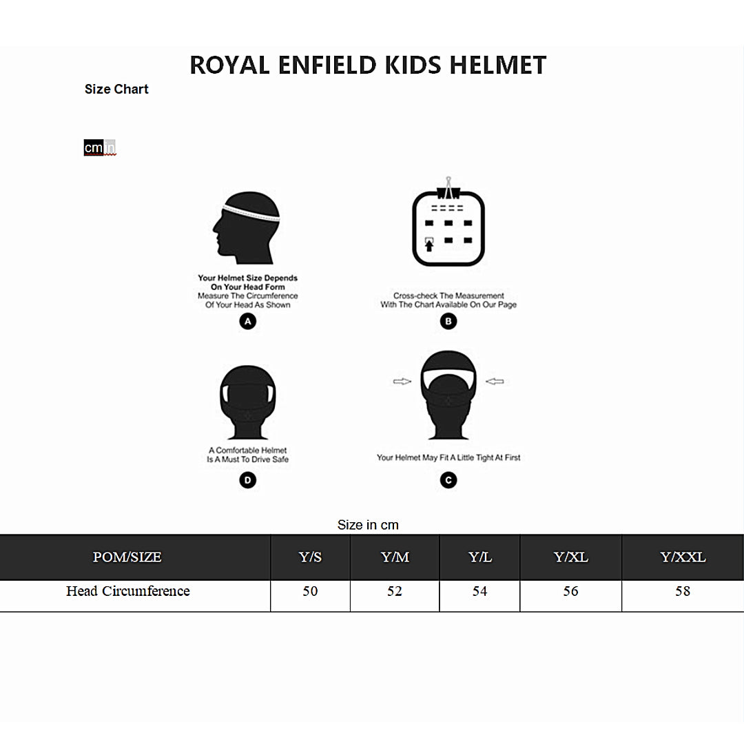 Royal Enfield Motocross Kids Helmet - Red