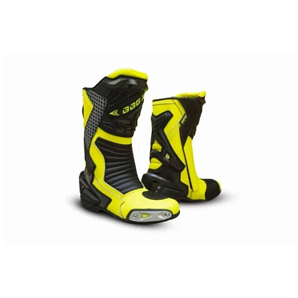 BBG Long Racing Black Fluorescent Yellow Riding Boots