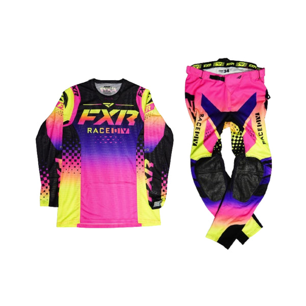 FXR Mountain Bike Polera Mtb Jersey Shirts Offroad DH Motorcycle Jersey Motocross Long Sleeve Sportwear With Pant