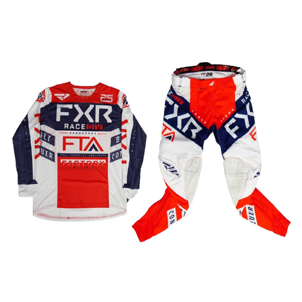 Fxr Podium Gladiator Mx Jersey 22 White/Red/Navy With Pant/Jersey/Pant
