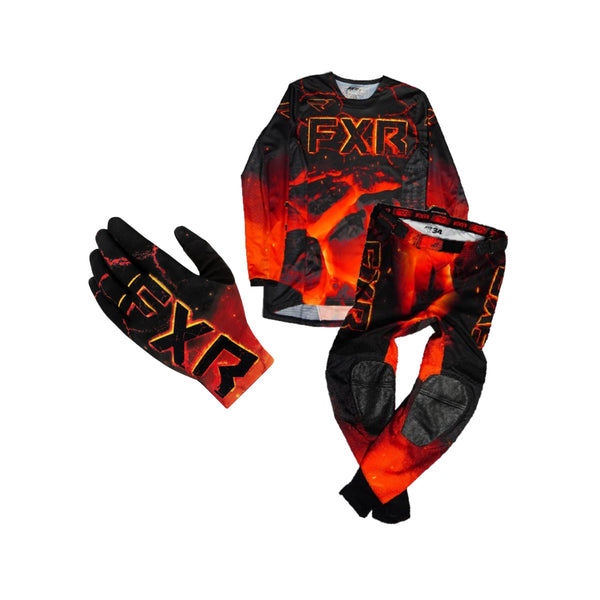 FXR Podium Magma Motocross Jersey ,Pant,Glove (Combo)
