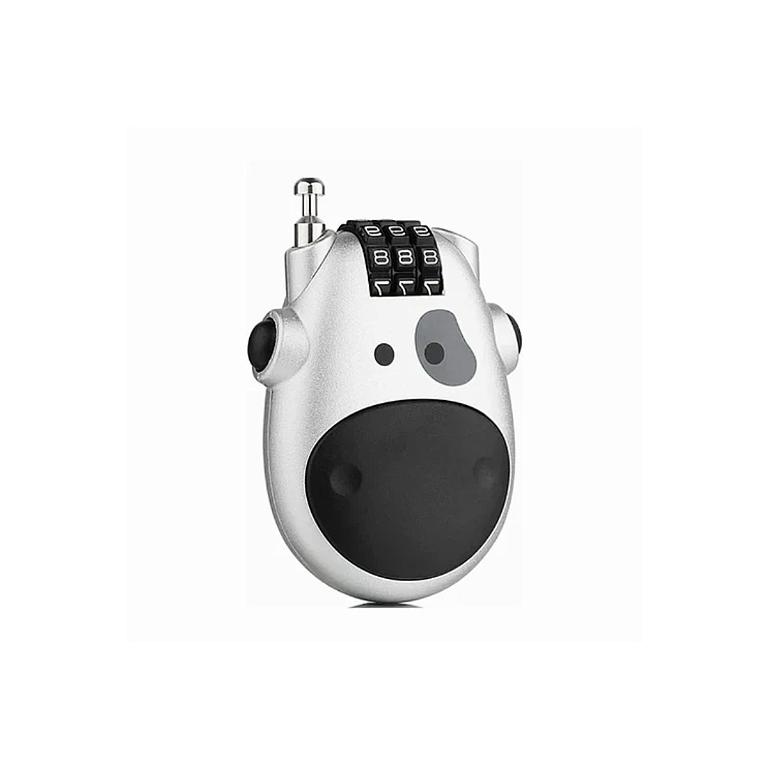 Retractable Cable Lock - Silver and Black - BSDDP